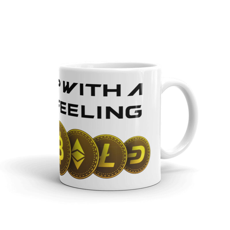 Wake up Crypto Mug - Gold - Image 2